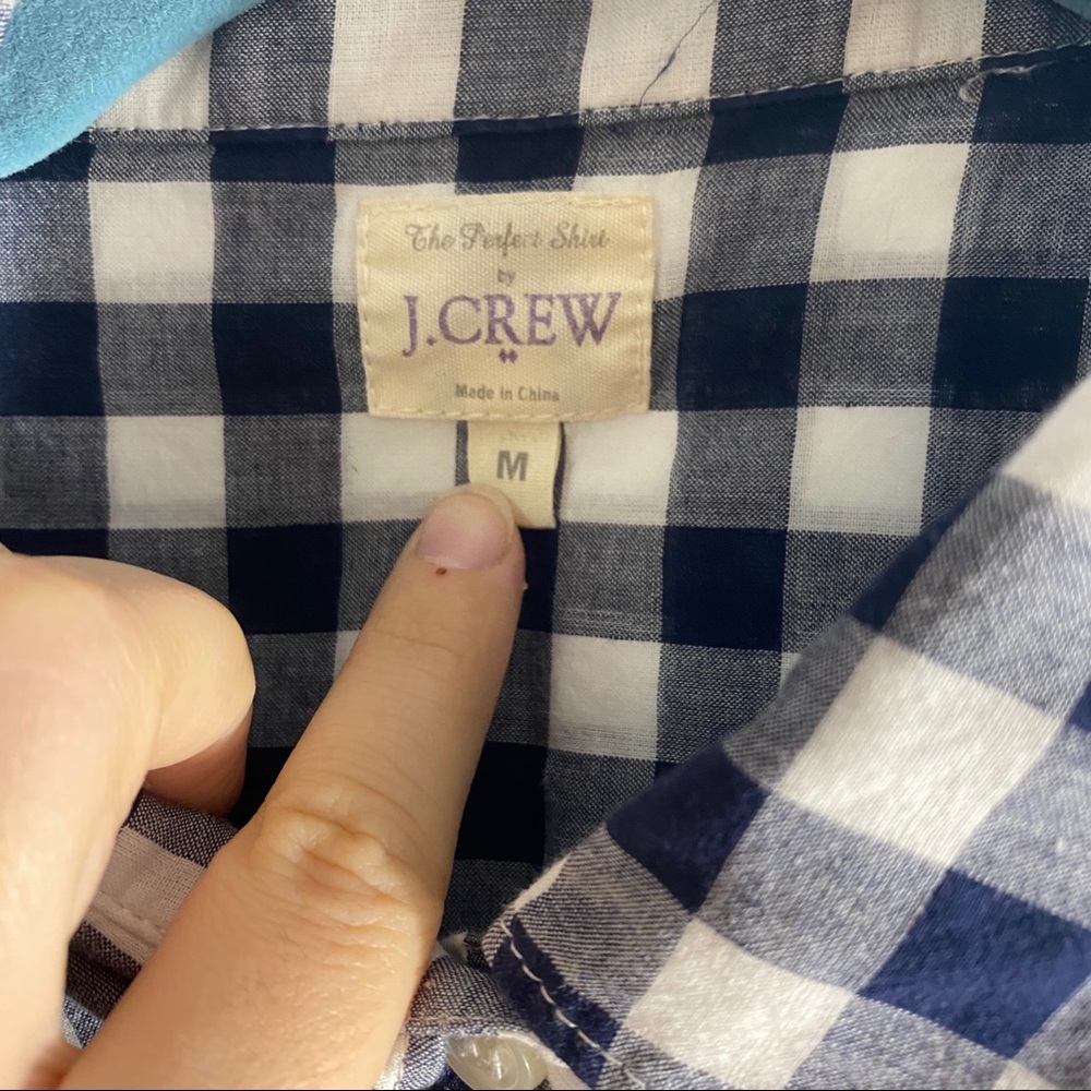 J. Crew Checkered Button Down Shirt - image 2
